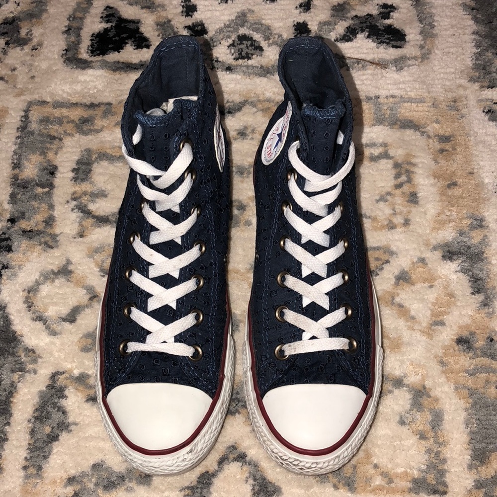 Navy Converse All Stars with Design - Picture 2 of 4